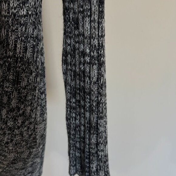 Style and Co Woman Sweater Open-Front Cardigan Black White Acrylic Womens 1X - Picture 7 of 12